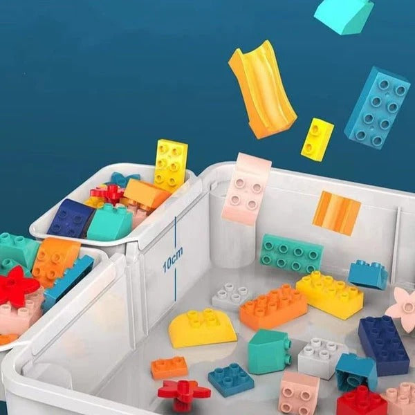 Kids Building Blocks Table With Chair